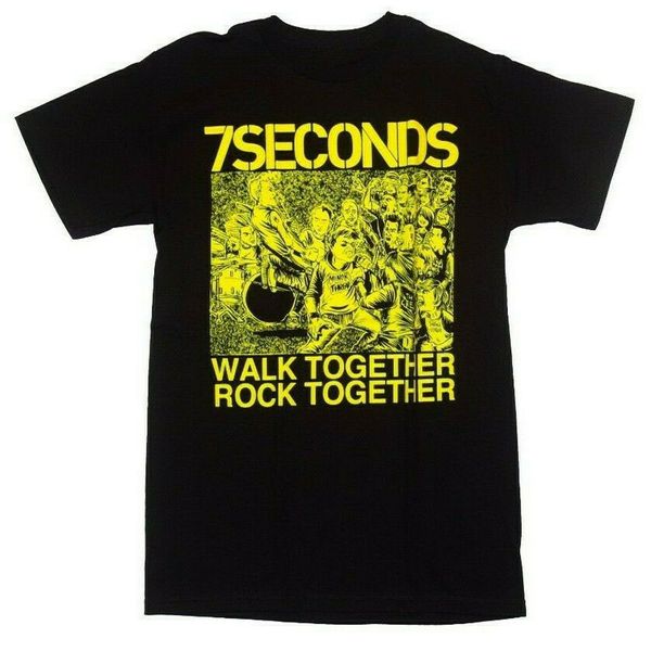 

7seconds new men t-shirt walk together rock together, the crew, ourselves, punk cotton printing men tee shirt
