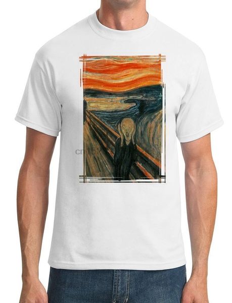 

scream painting - edvard munch - surreal - mens t-shirt cool casual pride t shirt men new fashion tshirt ing