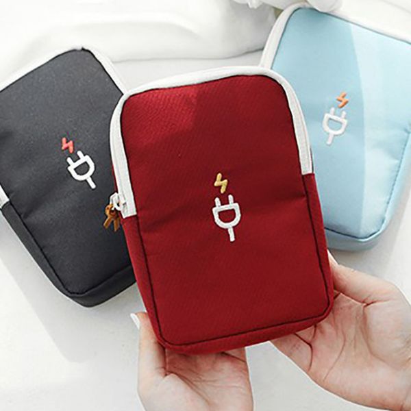 

portable oxford electronics storage bags travel gadget charger wires usb storage bag earphone data cable case organizer pouch