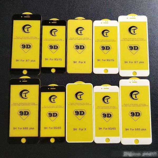 

0.3mm 9d full cover 9h tempered glass for iphone 11 pro max for xr xs max x 8 7 6s plus screen protector protective anti-cratch film