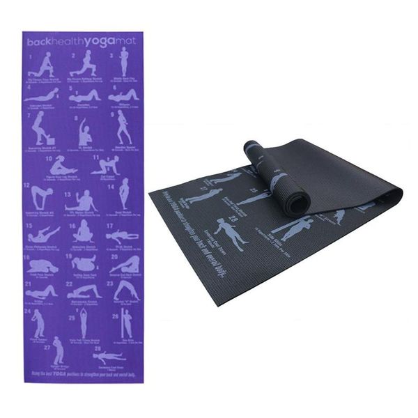 

6mm pvc anti-slip carpet fitness gymnastics position picture back pose yoga mat