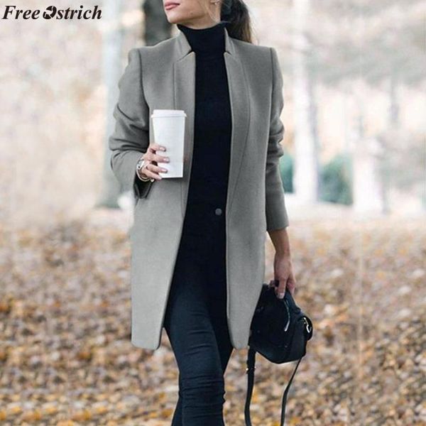 

sagace coat woman female jacket wool coat winter one button women pocket wool blend cape keep warm outwear, Tan;black