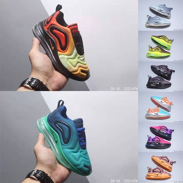 

air 720 kids running shoes electric green aurora cosmic wolf grey university red psychic powder childrens trainer sports sneakers, Black