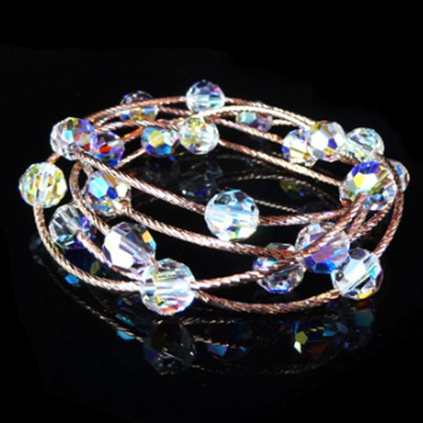 

mix color crystal bracelet for wedding silver bracelet rhinestone charm women bangles fashion jewelry charm bracelet, Golden;silver