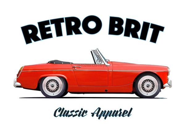 

mg midget series 1 t-shirt. retro brit. classic car. morris garages. bmc