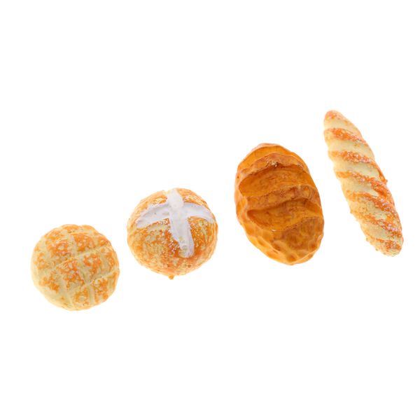 

1/12 scale dollhouse миниатюрный пекарня еды набор из 4 частей