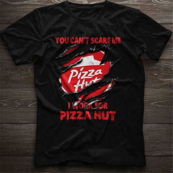 

you cant scare me i work for pizza hut halloween black t-shirt printing tee shirt