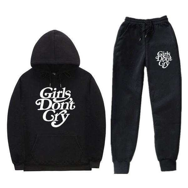 

designer women tracksuit girls dont cry pullover hoodie two piece sets casual letters loose women clothing, Gray