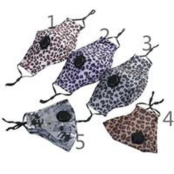 

recycling reusable leopard mascarilla dust haze fashion face mask protect mouth respirator can put pm2.5 filter man woman 4sm b2