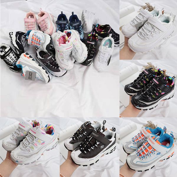 

fashion luxury designer kids shoes dad shoe triple s 17fw sneakers for spring chaussures navy blue orange daddy shoes 27-37 first walkers