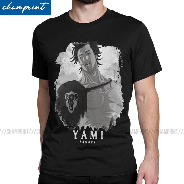 

men captain yami t shirts black clover japanese anime pure cotton 2020 fashion o neck tees new arrival t-shirts