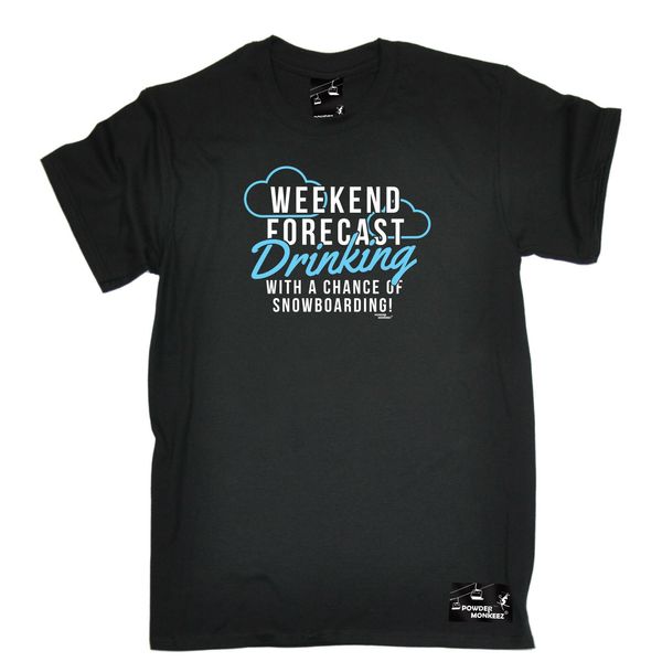 

weekend forecast drinking snowboard t-shirt board funny birthday gift cool casual pride t shirt men fashion tshirt