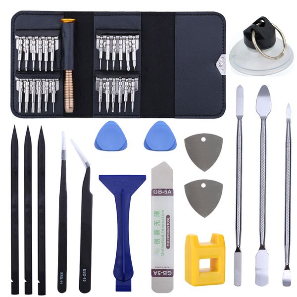 

41 in 1 repair tools kit phone lcd screen opening tools metal pry spudger set for mobile phone tablet lappc