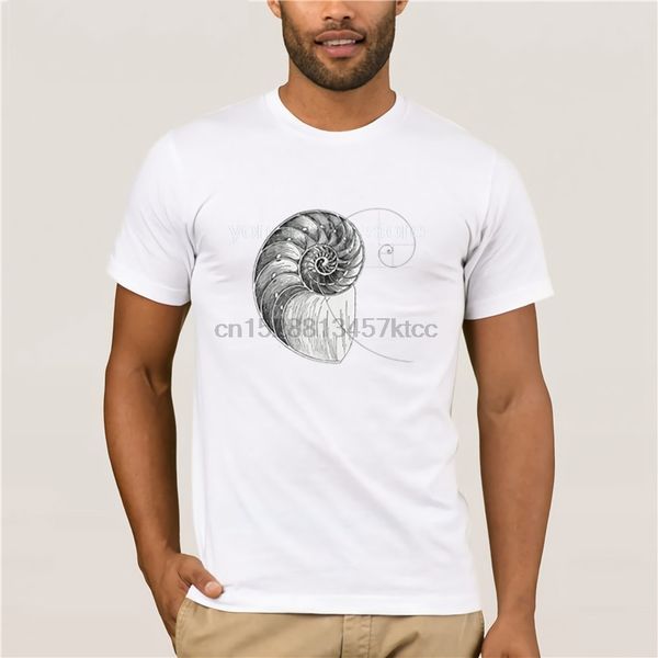 

printed men t shirt cotton short sleeve spiral fibonacci mens fun casual print t-shirt