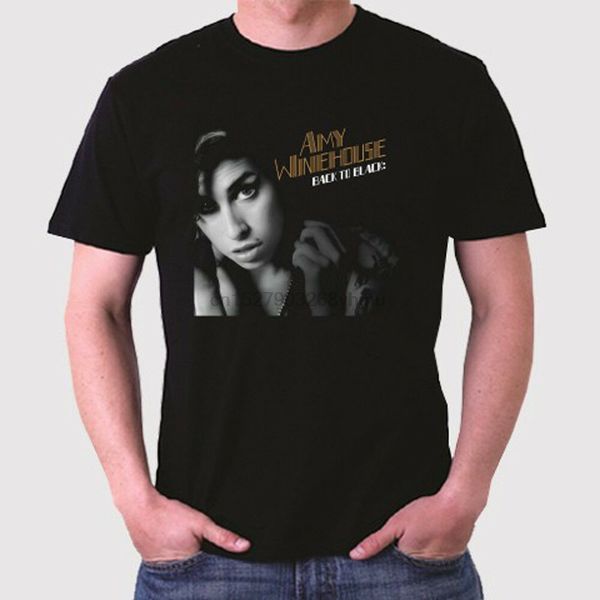 

amy winehouse back to black album men black t-shirt size s to 3xl