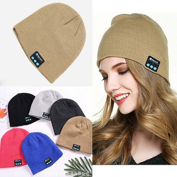 

bluetooth smart cap headphone headset earphone soft warm beanie christmas hat music hat headphones with microphone