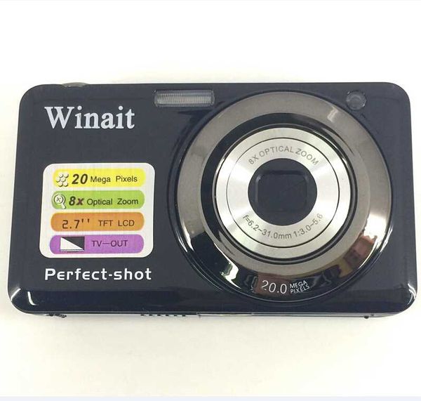 

winait 20mp 8x optical zoom digital camera mini cam hd 1280*720 2.7" tft lcd display face and smile detection