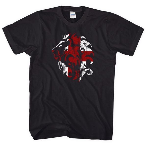 

distressed england lion t shirt st georges day pub men women footy l48 100% cotton tee shirt wholesale tee