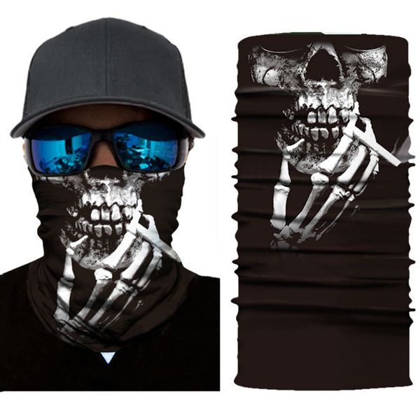 

wholesale fishing motorcycling bandana skeleton hand bone print head neck tube oem custom face biker bandana, Blue;gray