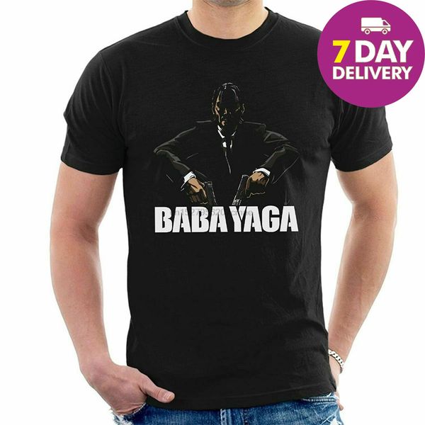 

baba yaga john wick punk t-shirt black cotton full size