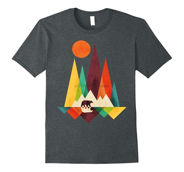 

fashion men t shirt mountain bear t shirt 100% cotton