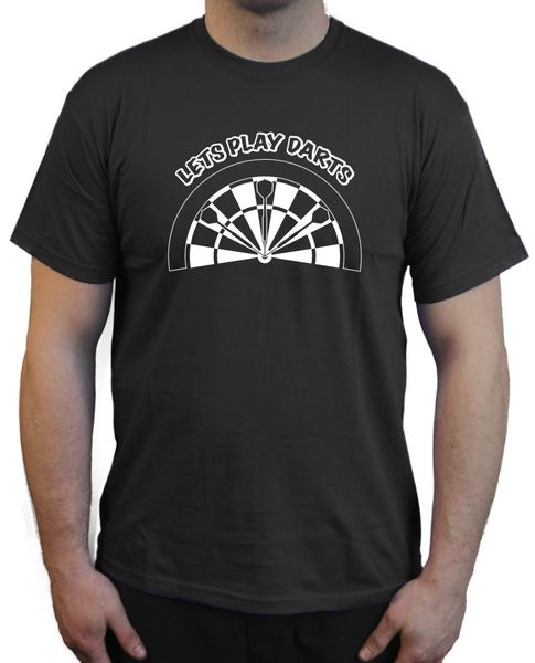 

2019 fashion lets play darts funny printed t-shirt ~ novelty birthday present or gift men's tees