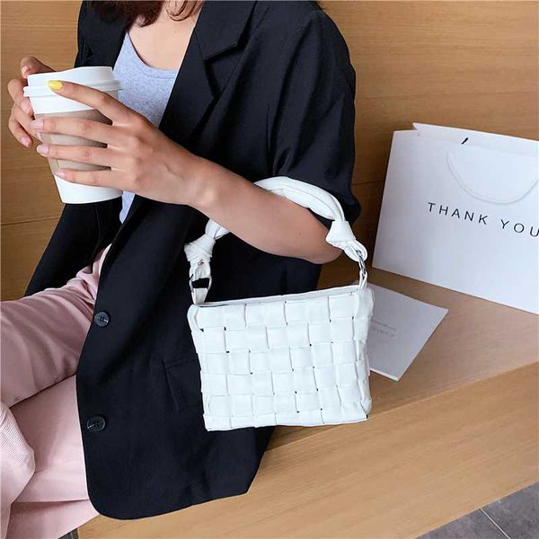 

purses and handbags fashion solid color pu leather woven women's handbag sac a main femme bags for women 2020 shoulder bag