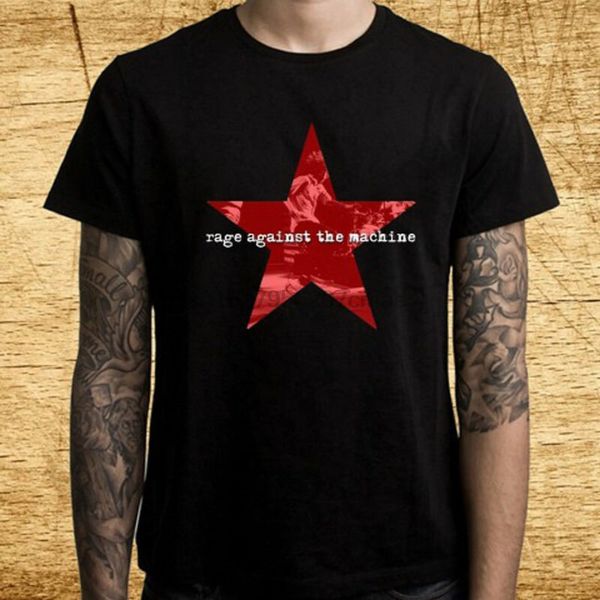

rage against the machine star logo men's black t-shirt size s m l xl 2xl 3xl