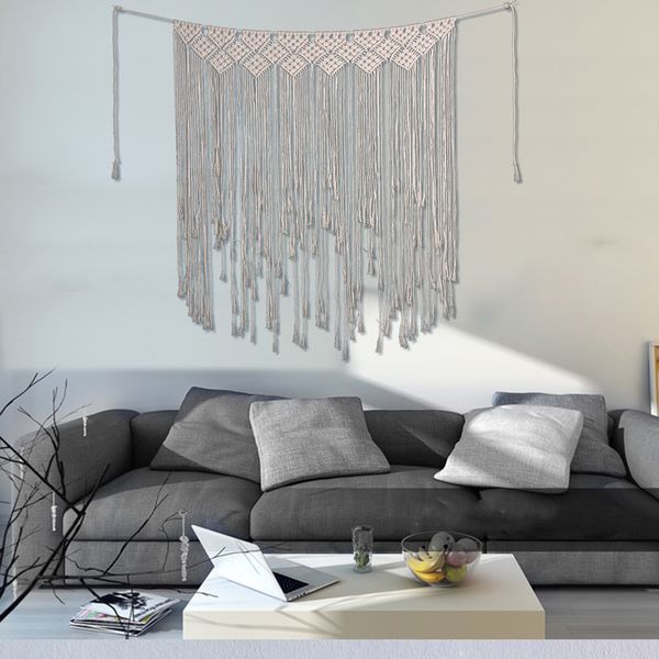 

art macrame woven bohemian wall hanging tapestry boho chic tassel home decor