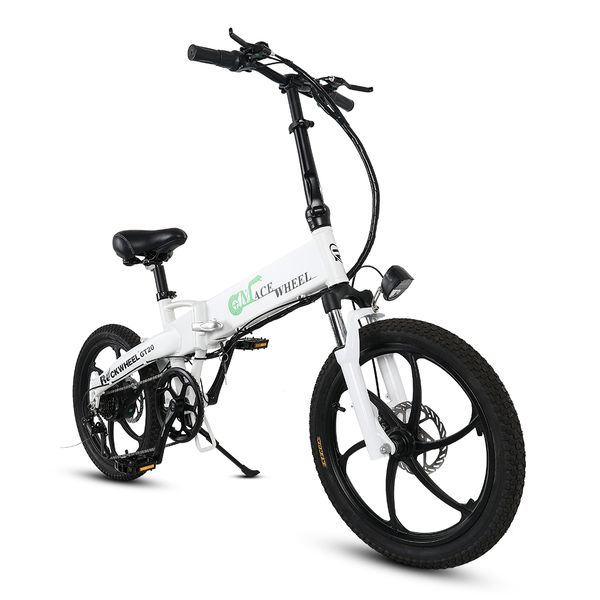 

electric bicycle 20 inches 350w electric folding bicycle 48v 10a lithium battery for leisure european warehousing, Silver;blue