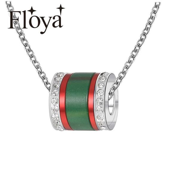 

chokers floya lovers pendants necklaces adjustable steel pendant interchangeable green color charm combination necklace femme bijoux, Golden;silver