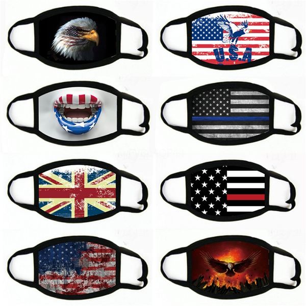 

fashion usa flags designer washablecloth masks protection anti dust protective face masks#298, Black