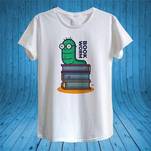 

book worm funny gift t - shirt design man women fitted printing tee shirt