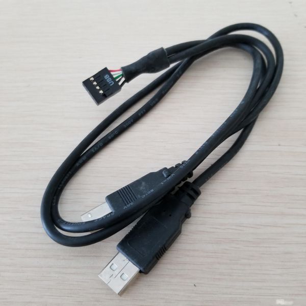 

10pcs/lot motherboard usb 9pin to usb a male & usb 2.0 b printer port data extension cable 50cm