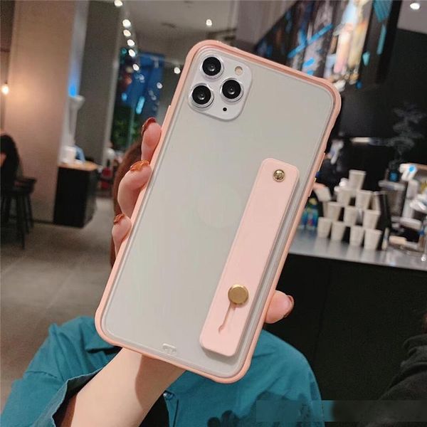 

wristband holder transparent phone case for iphone 11 x xr xs max 8 7 6 6s plus soft silicone wrist strap shockproof clear cover wholesale