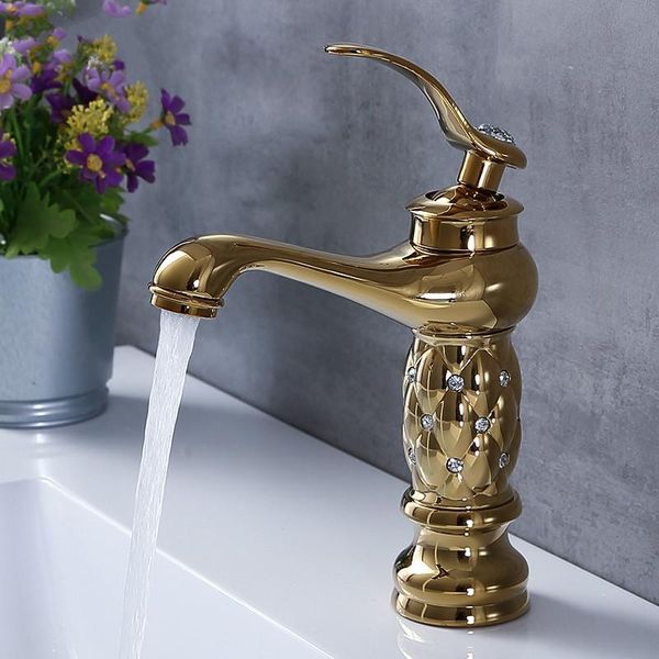 

bathroom basin faucets classic brass diamond faucet single handle and cold tap gold crystal mixer washbasin faucets