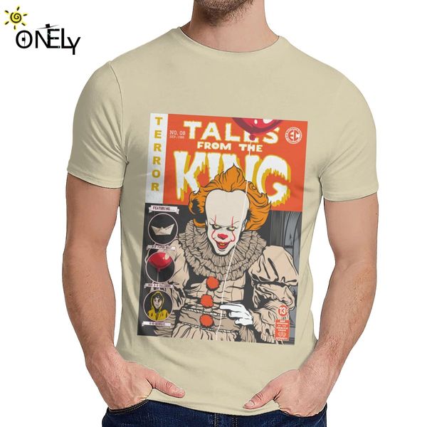 

мужчины tee shirt pennywise это кино стивен кинг 100% хлопок моды классический шею мультфильм дизайн футболки
