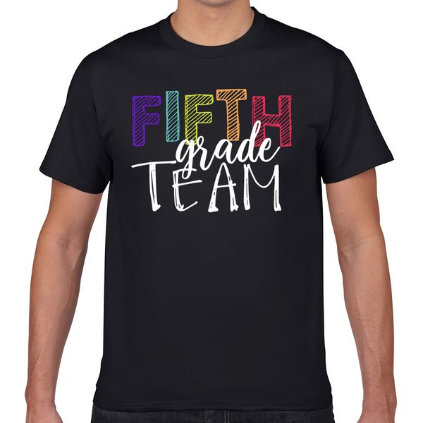 

t shirt men fifth grade team grade level team teacher fit inscriptions geek short male tshirt xxxl