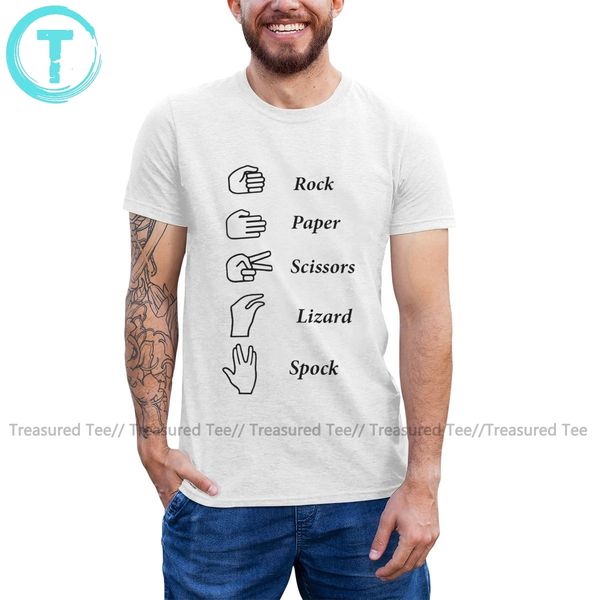 

spock t shirt rock paper scissors lizard spock t-shirt short sleeve 5x tee shirt basic men fun graphic tshirt