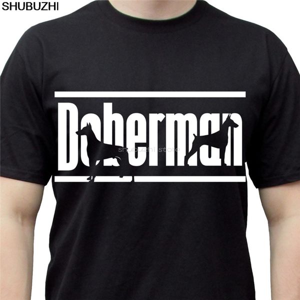 

summer men doberman pinscher black t shirt dog dobie tee design - mens womens kids size cotton tee shirt sbz5601