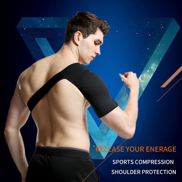 

chiwang shoulder protection adjustable shoulder guard for dislocated single immobilizer strap, Black;gray