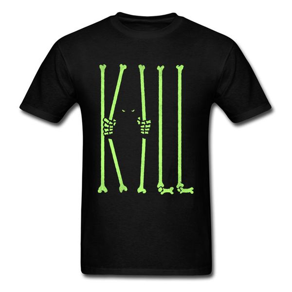 

мужская письмо футболка ninja kill-bones забавный дизайн футболки в стиле ретро моды с коротким рукавом хлопок топы тис смешной дизайн футбо