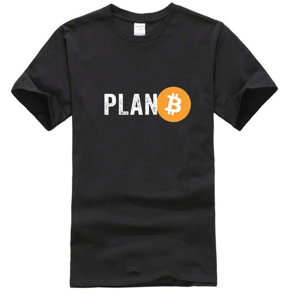 

men plan b cryptocurrency bitcoin funny t shirts for men tees classic fit birthday gift cotton t-shirt