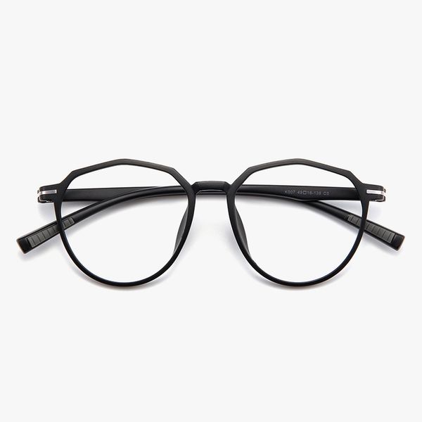 

glasses frame intage retro round metal spectacles frame women anti blue light ray blocking eyeglasses frames clean lens eyewear, Black