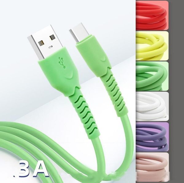 

liquid rubber mobile phone data usb cable 2.1a micro usb charger 3ft type c charging cord for samsung huawei xiaomi