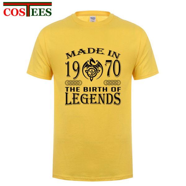 

classic round collar man made in 1970 the birth of legends tee shirt quotations kawaii tshirt teenage daily wear clothing