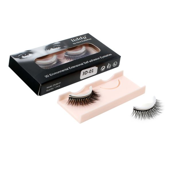 

glue 3d false lashes self-sticking fake eyelashes mink hair false eyelashes extra length thicken eyelash recommend