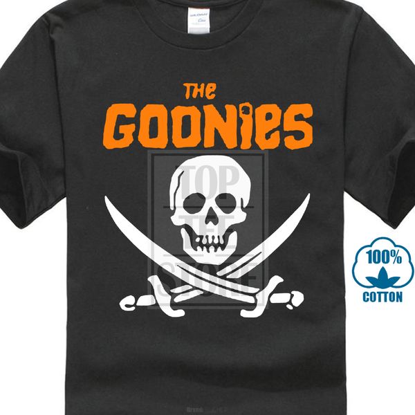 

t shirts short sleeve gift o-neck the goonies logo retro movie tv show 3d print 100% cotton t shirt short sleeve tee