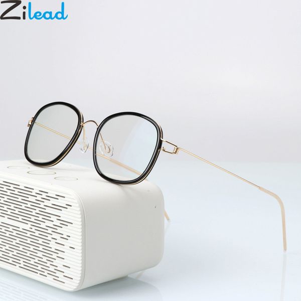 

zilead aspherical pchromic sun reading smart metal sunglasses prebyopia spectacles uv400 shades eyeglasses unisex0to+4.0, White;black