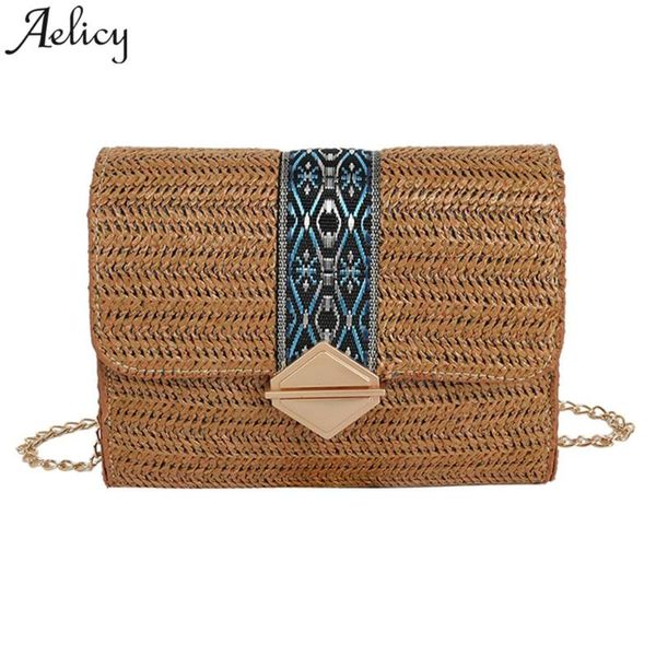 

aelicy messenger bags women open weaving straw solid color hand bag shoulder bags ladies fashion versatile female drop ship